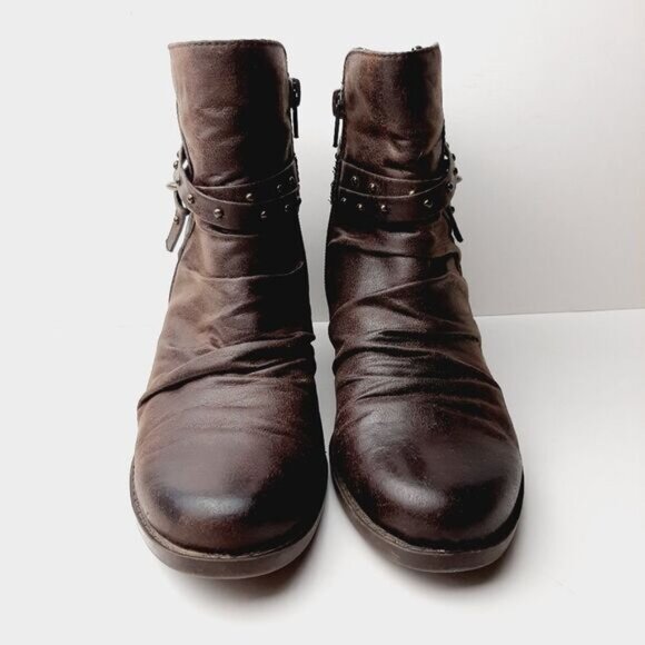 BARE TRAPS Rainly Slouchy Low Heel Ankle Booties Brown Sz 6.5 M - Picture 5 of 14